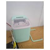 DUMOS Ice Makers Countertop with Handle Ice, Compact Size Portable for Home, Kitchen, RV, Camping, Modern Green (See Details) - Retail: $49