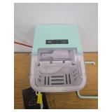 DUMOS Ice Makers Countertop with Handle Ice, Compact Size Portable for Home, Kitchen, RV, Camping, Modern Green (See Details) - Retail: $49