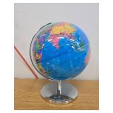 World Globe for Children and Adults,E ducational Spinning Earth Map with Stand, Self-Assembled Interactive World Globes for Kids Learning, Classroom, Students Desk, Room and Office Decor