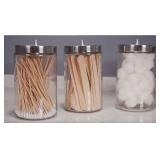 Graham Field Glass Sundry Jars with Cover Set of 6 - Retail: $59