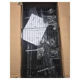 YSSOA Heavy Duty 5-Shelf Storage Shelving Unit, 1250lbs Loading Capacity, 29.92" D x 13.98" W x 62.99" H Adjustable Steel Organizer Wire Rack, Black, 2 Pack - Retail: $112