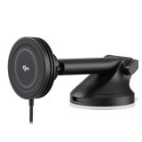 iOttie Velox Mini Qi2 Wireless Dash & Windshield Car Phone Mount - Black: USB-C Car Accessories