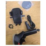 iOttie Easy One Touch Wireless 2 Car & Desk Mount with 10W Qi Wireless Charging Mount - Black: Micro USB Cable, Car Adapter