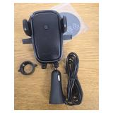 iOttie Easy One Touch Wireless 2 Car & Desk Mount with 10W Qi Wireless Charging Mount - Black: Micro USB Cable, Car Adapter