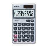 Casio Wallet Solar Calculator with 8-Digit Display, 5 Count