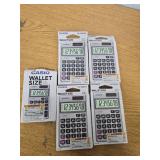 Casio Wallet Solar Calculator with 8-Digit Display, 5 Count