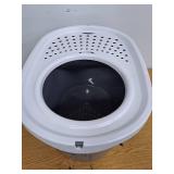 IRIS USA Top Entry Cat Litter Box, Large Enclosed with Litter Catching Lid and Scoop, Dog Proof, Cat Litter Box, Gray/White