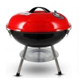 Gas One CG-14 Portable Charcoal Grill - 14 in. in Red Portable Grill - for BBQ