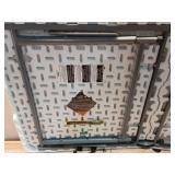 4 Feet Foldable Table, Portable Plastic Office Desk with Built in Handle, Steel Legs | Perfect for Party, Dining, Wedding, Events, Picnic Indoor, Outdoor, Camping, Utility, Folding