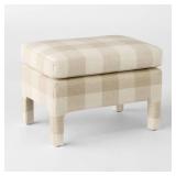 Bellfield Fully Upholstered Ottoman Checkered - Threshold designed with Studio McGee - Retail: $120