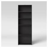 5 Shelf Bookcase Black - Room Essentials: Adjustable, Open Storage, Modern Style, 71" Tall