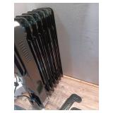 1500-Watt Black Indoor Electric Oil-Filled Radiator Convection Radiant Space Heater with Remote Control for Living Space