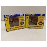 FACTORY SEALED - 2 Pack BrassCraft 1/2 in. Compression outlets X 3/8 in. Compression Brass Shut-Off Valve