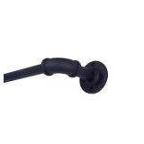 (Rods Only) Bronn 66 in. - 120 in. Adjustable Single Curtain Rod 3/4 in. Diameter in Matte Black