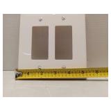 ENERLITES Double Decorator Switch Cover, Two Outlet Wall Plate, Oversized 2-Gang 5.50 x 5.50", Unbreakable Polycarbonate Thermoplastic, UL Listed, 8832O-W, White