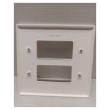 ENERLITES Double Decorator Switch Cover, Two Outlet Wall Plate, Oversized 2-Gang 5.50 x 5.50", Unbreakable Polycarbonate Thermoplastic, UL Listed, 8832O-W, White