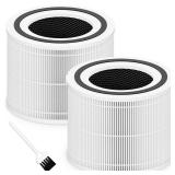 Core 300 Replacement Filter for LEVOIT Core 300, Core 300S and Core 300-P Air Purifier, 3-in-1 H13 True HEPA Filter Replacement, Compared to Part # Core 300-RF, 2 Pack, White