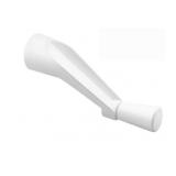 Window Handle Crank Replace H 3966 & H 4106, 3/8 Spline Crank Window Handle, Casement Window Crank Handle of Smooth 360-Degree Operation, White Color