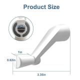 Window Handle Crank Replace H 3966 & H 4106, 3/8 Spline Crank Window Handle, Casement Window Crank Handle of Smooth 360-Degree Operation, White Color