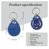 APPEARS NEW - 6 Pcs T5577 Writable RFID Card Rewrite 125khz Blank Key Fob Blue Contactless RFID Proximity Key Fobs Compatible with 1386 1326 H10301 Format RFID Readers Writer and Access Control System