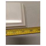 Quartz/Solid Surface Like Material With Beveled Edges Backsplash, 34 1/4L x 3 1/8" W x 3/4" Thick