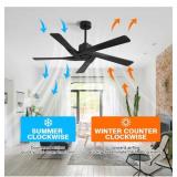 FACTORY SEALED - PCI 54 in. 5 Blades 6 Fan Speeds in Brown Ceiling Fan without Light  - Retail: $237