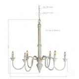APPEARS NEW - Forty West Designs: Sasha 6-Lt Chandelier  - Retail: $335