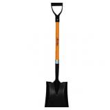 APPEARS NEW - Ashman Heavy Duty Square Head Shovel or Transfer Shovel - 41 inches Long Handle â Orange Metal Shovel (1 Pack).