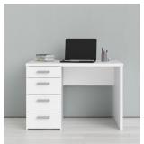 Tvilum Wendell 4 Drawer Desk in White  - Retail: $89