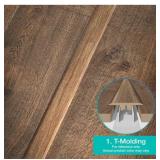 APPEARS NEW - Vinyl Flooring 4 in 1 Molding Kit, Performance Accessories .31 in. T x 2 in. W x 78.7 in. L Vinyl (Butter Rum)