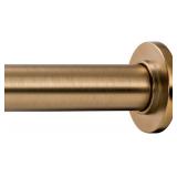Ivilon Tension Curtain Rod - Spring Tension Rod for Windows or Shower, 24 to 36 Inch. Warm Gold