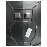 Mercana Romers II 18L x 38W Black Wood 4 Door Patterned Accent Cabinet