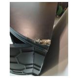 Mercana Romers II 18L x 38W Black Wood 4 Door Patterned Accent Cabinet