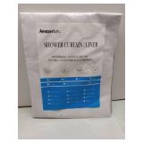 FACTORY SEALED - Amazon White Shower Liner Cloth Waterproof, White Shower Curtain Liner Fabric with Weighted Stones, Washable Shower Curtain and Liner 2-in-1, 120G Heavy Duty, 12 Grommet Holes, 72 x 7