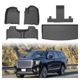 APPEARS NEW - Mixsuper Floor Mats for Chevy Tahoe/GMC Yukon/Cadillac Escalade 2021-2026 7 Seats (Not for 8/9 Seats, Yukon XL or Escalade ESV)
