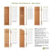 APPEARS NEW - Lifetime Vinyl, Standard Two Equal Panels, Raised Panel Shutters, w/Installation Shutter-Lok