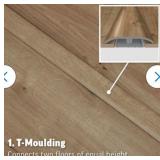 FACTORY SEALED - Project Source L Prefinished Vinyl Multi-purpose Floor Moulding Trim 1/4-in T x 2-in W x 78.7-in Lisbon