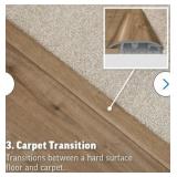 FACTORY SEALED - Project Source L Prefinished Vinyl Multi-purpose Floor Moulding Trim 1/4-in T x 2-in W x 78.7-in Lisbon