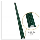 Standard U-Channel Sign Post, 2.25 inch Wide, Baked Enamel Steel, Pre-Drilled Holes, Rustproof (73/2 Pack)
