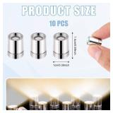 APPEARS NEW - 10pcs LED Mini Lights, Small Led Lights for Dollhouse Silver Plastic Battery Included Doll House Electric Lights for Paper Lantern Party Decoration Crafts Dollhouse Accessories