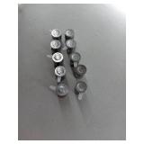 APPEARS NEW - 10pcs LED Mini Lights, Small Led Lights for Dollhouse Silver Plastic Battery Included Doll House Electric Lights for Paper Lantern Party Decoration Crafts Dollhouse Accessories