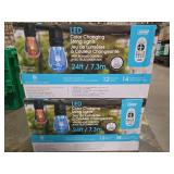 Bulk Lot of Outdoor Items - LED String Lights and Planters