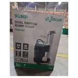 Zoeller 4012572 0.75 HP 80 gph Cast Iron Vertical Float Switch AC Submersible Sump Pump