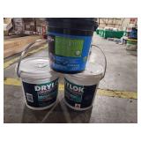 Construction Material Lot - Drylok, Speed-Patch, and Henry Adhesives