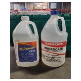 Transchem Muriatic Acid (2) and Acid Magic Cleaning Solutions (5)