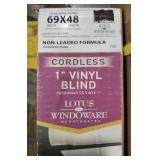 1in Vinyl Blinds 69inx48in (White) - Lot of 6