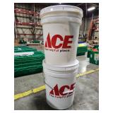 5 Gal Paint Buckets - (1) Behr Premium Plus & (2) ACE Hardware -- VOLUME AND CONTENTS UNKNOWN
