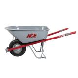 ACE Steel Single Wheel Wheelbarrow Bucket 6 cu. ft.