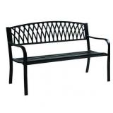 Living Accents Steel Grass Back Park Bench