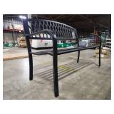 Living Accents Steel Grass Back Park Bench